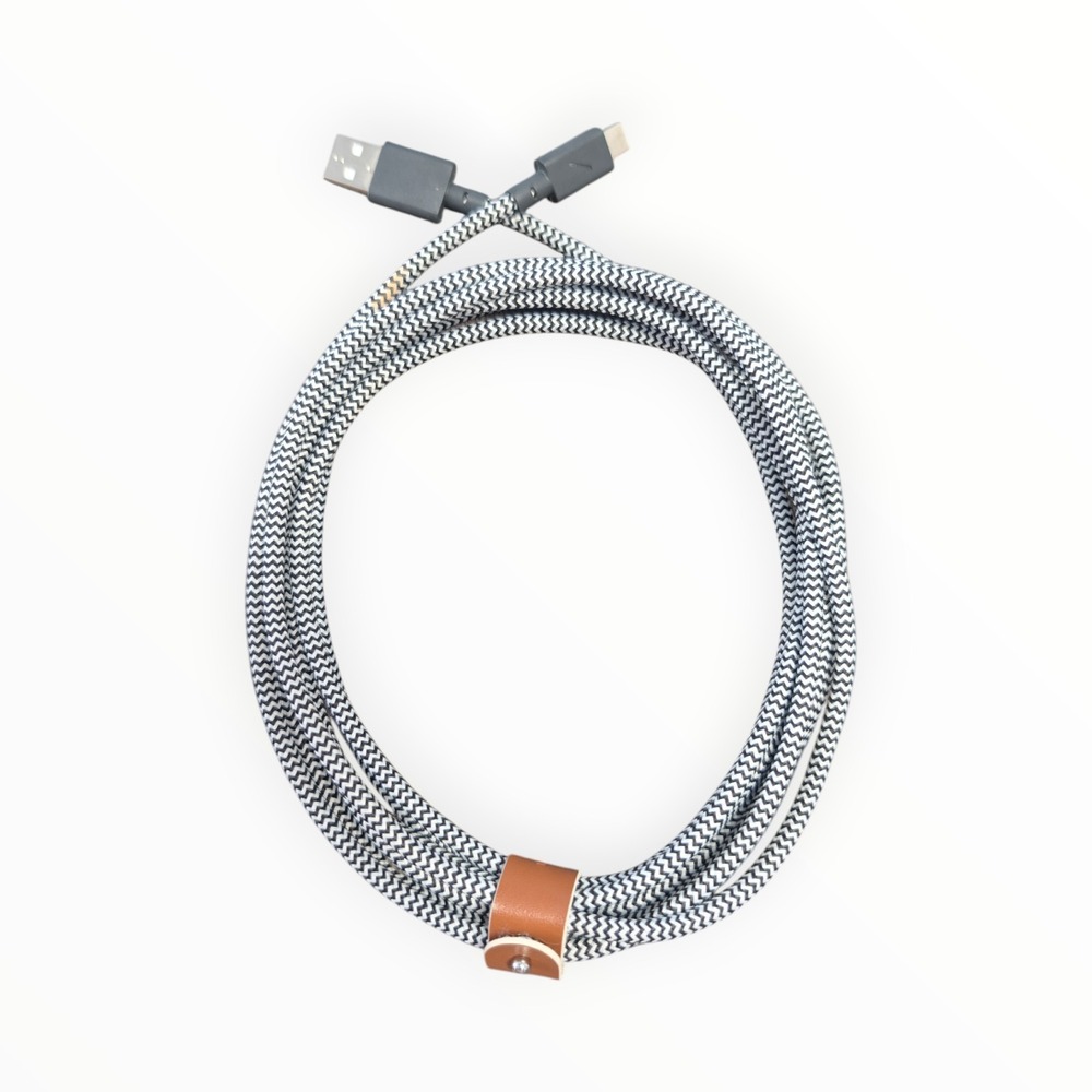 E9-UP Native Union Belt Cable XL 10ft USB-A to USB-C Zebra ⬇️ Stain‎